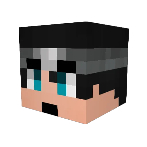 gbzk Minecraft avatar head, 3D render