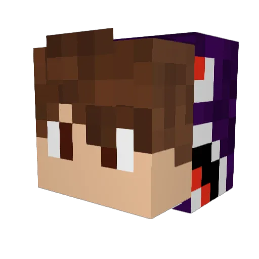 gc1629 Minecraft avatar head, 3D render