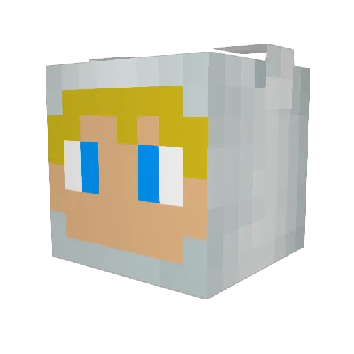 gcarey Minecraft avatar head, 3D render