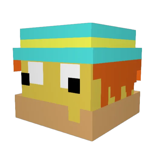 gcatw Minecraft avatar head, 3D render