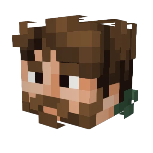 gcb3 Minecraft avatar head, 3D render