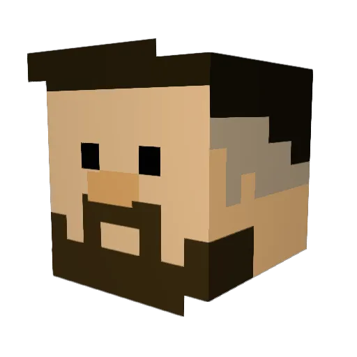 gckFps Minecraft avatar head, 3D render