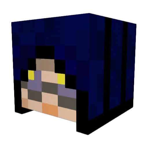 gcm_0 Minecraft avatar head, 3D render