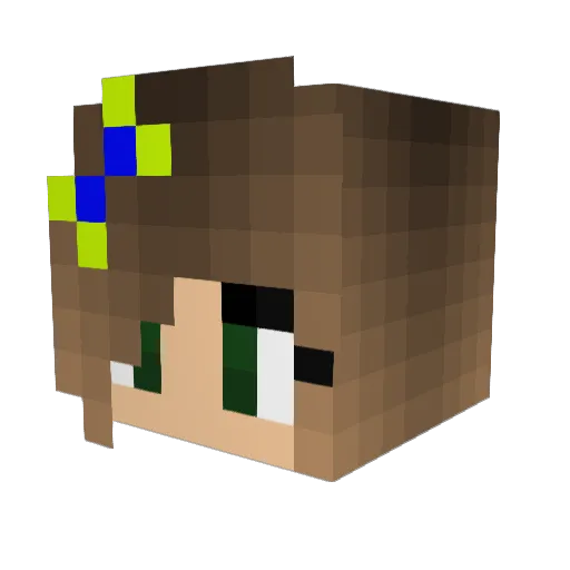 gcraig Minecraft avatar head, 3D render