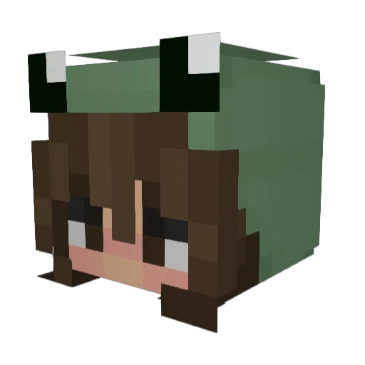 gcui08 Minecraft avatar head, 3D render