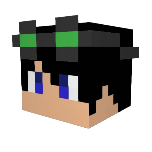 gd197 Minecraft avatar head, 3D render