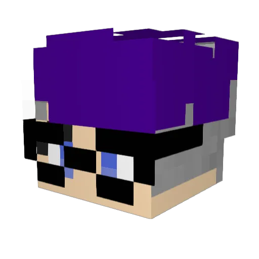 gdbIrene Minecraft avatar head, 3D render