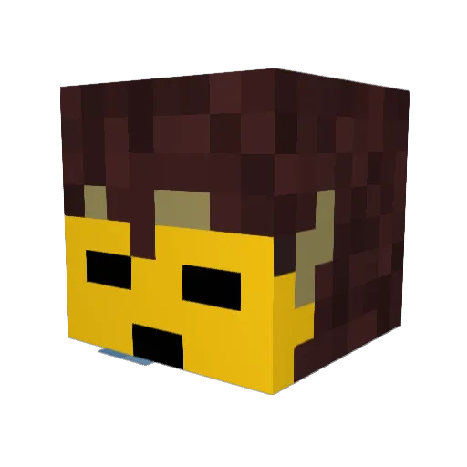 gdev1 Minecraft avatar head, 3D render