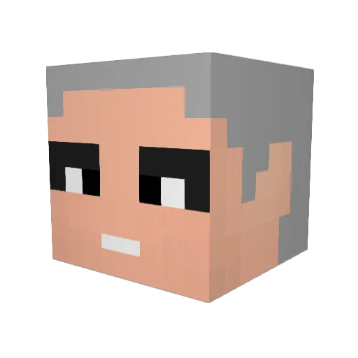 gdhajhx Minecraft avatar head, 3D render