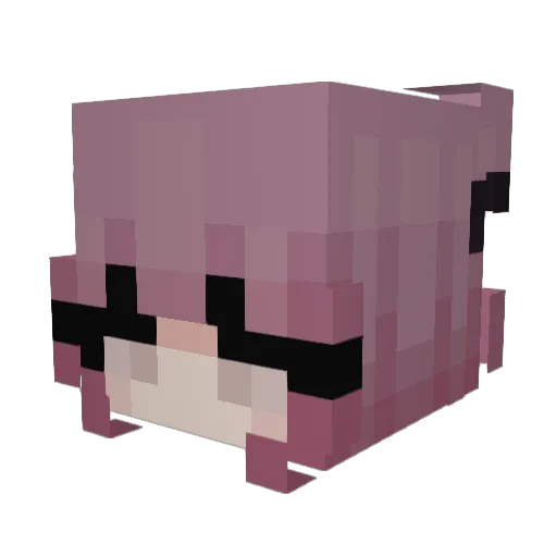 ge_wwa Minecraft avatar head, 3D render