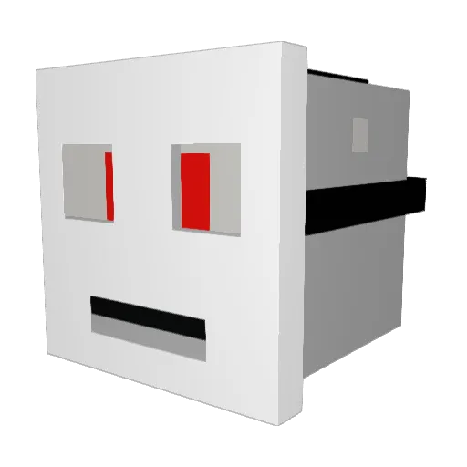 geandf Minecraft avatar head, 3D render