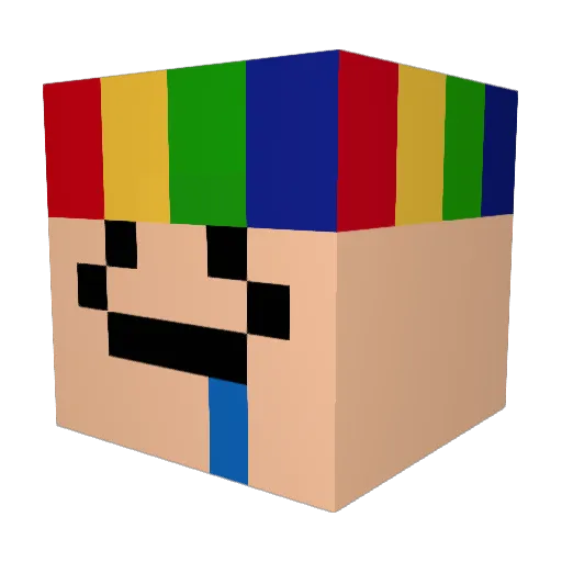gearbeard Minecraft avatar head, 3D render