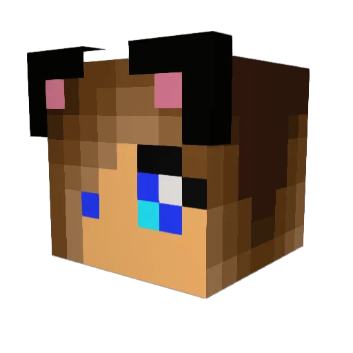 geauxinue Minecraft avatar head, 3D render