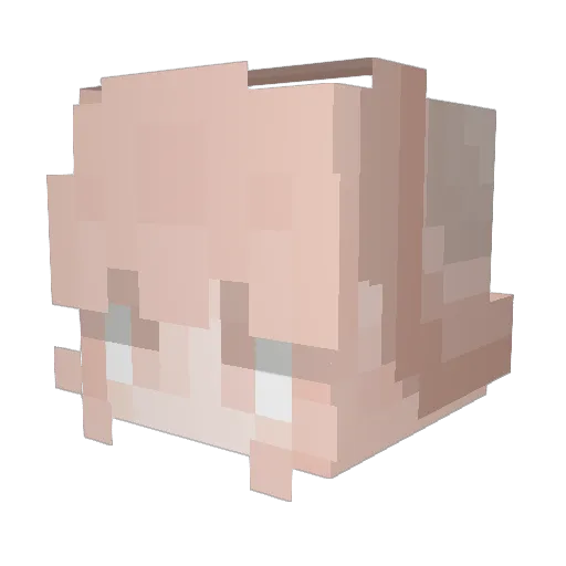 geav_ Minecraft avatar head, 3D render