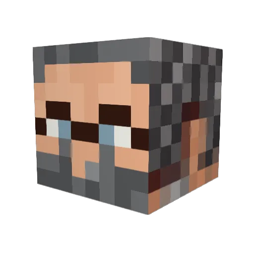 geblsd Minecraft avatar head, 3D render