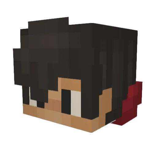 geborgener Minecraft avatar head, 3D render