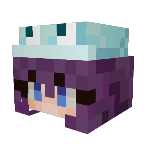 geckked Minecraft avatar head, 3D render