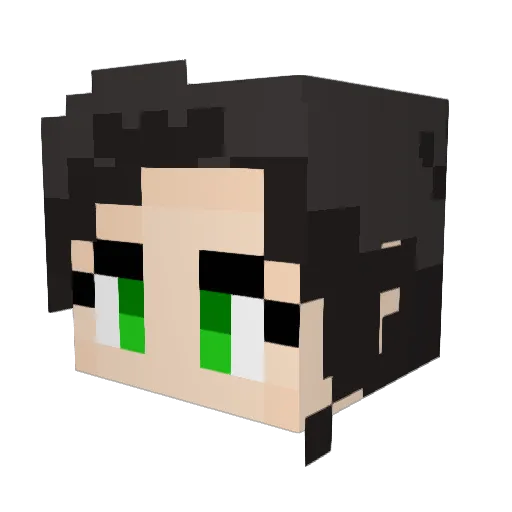 geckokind Minecraft avatar head, 3D render