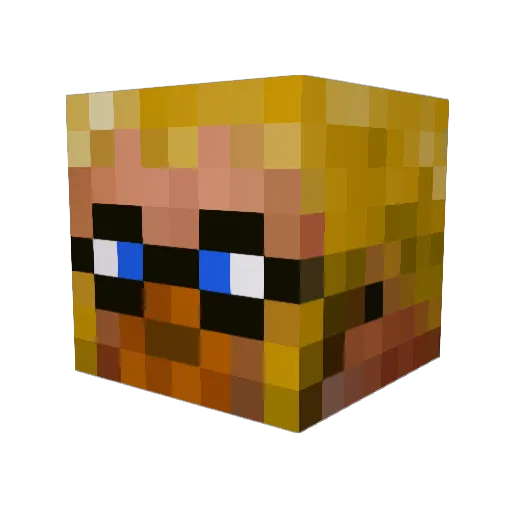 geckomage Minecraft avatar head, 3D render