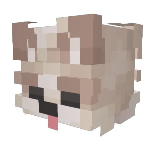 geckopuffs Minecraft avatar head, 3D render