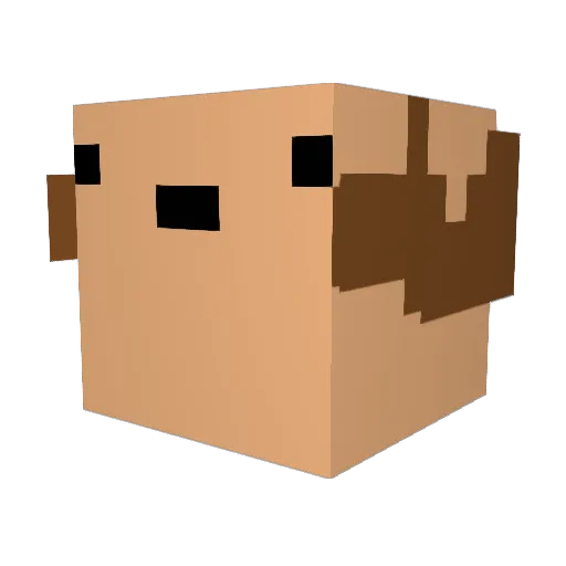geckosindiom Minecraft avatar head, 3D render