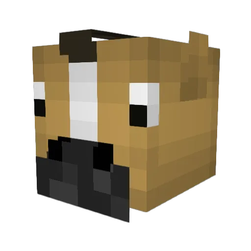 gecono Minecraft avatar head, 3D render