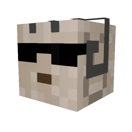 gedged11 Minecraft avatar head, 3D render
