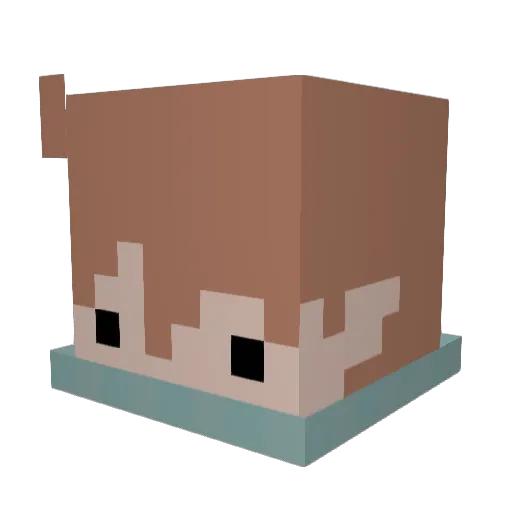 geefhetaanmij Minecraft avatar head, 3D render