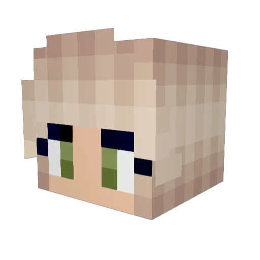 geek54 Minecraft avatar head, 3D render