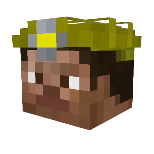 geekspark Minecraft avatar head, 3D render
