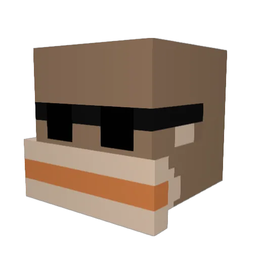 geeper8122 Minecraft avatar head, 3D render