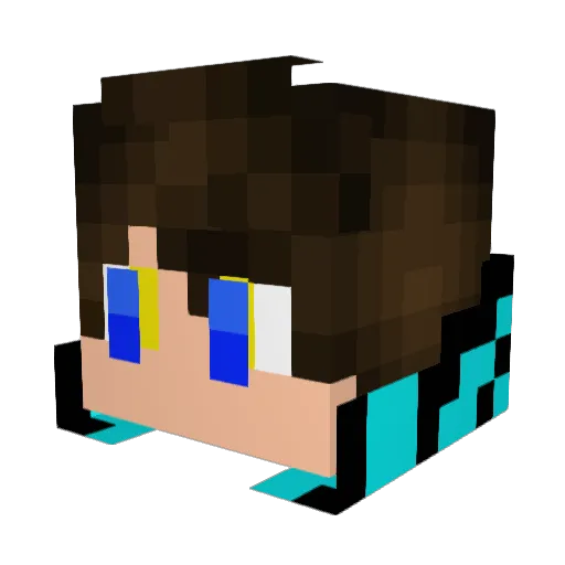 geffyson Minecraft avatar head, 3D render