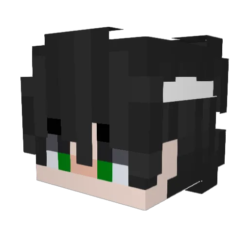 gegewohaonanshou Minecraft avatar head, 3D render