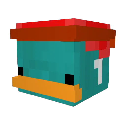 gegrillt Minecraft avatar head, 3D render