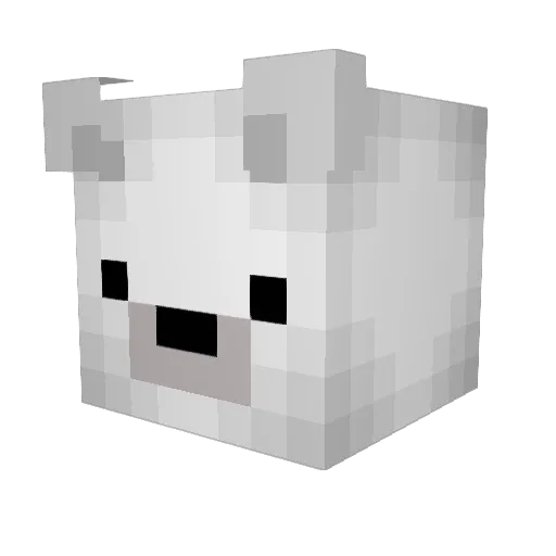 gehasst Minecraft avatar head, 3D render