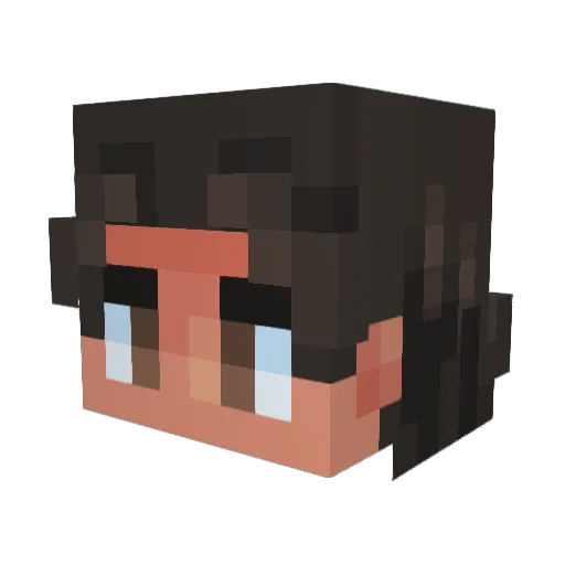 gehht_ Minecraft avatar head, 3D render