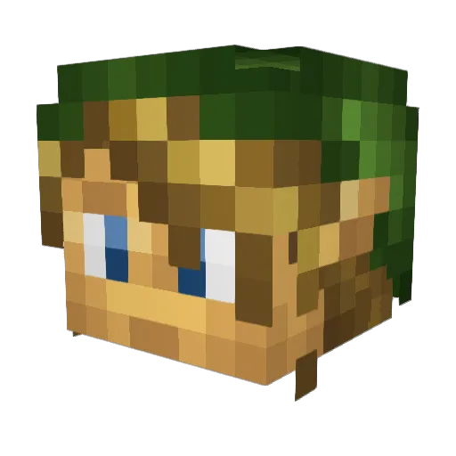 geico99 Minecraft avatar head, 3D render