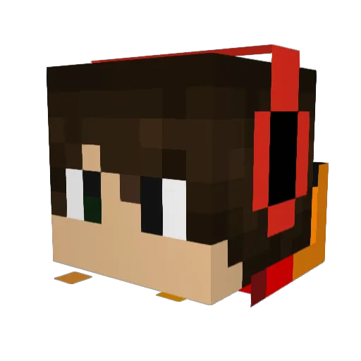 geistXIII Minecraft avatar head, 3D render