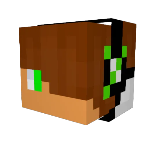 geizer Minecraft avatar head, 3D render