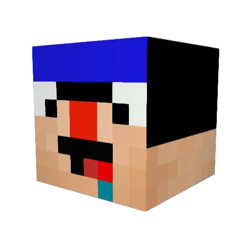 gejigon Minecraft avatar head, 3D render