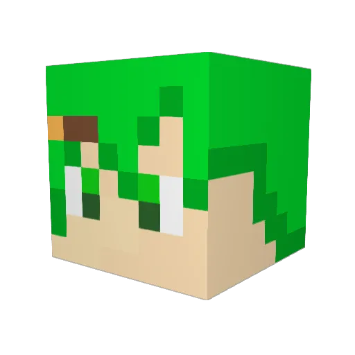 gekiama Minecraft avatar head, 3D render