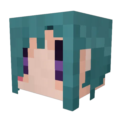 gekka58 Minecraft avatar head, 3D render