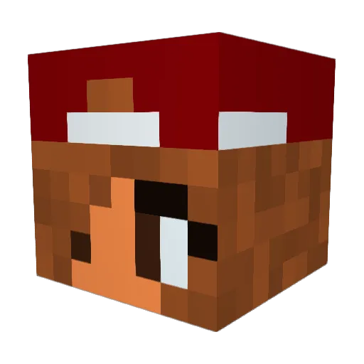 gekke_spot Minecraft avatar head, 3D render
