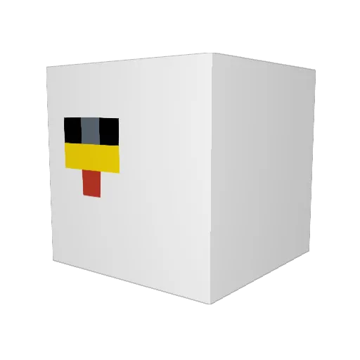 gekkoMich Minecraft avatar head, 3D render