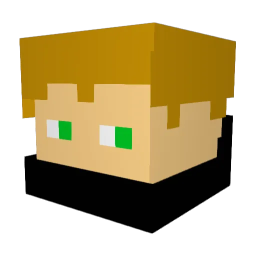 gekonnt3 Minecraft avatar head, 3D render