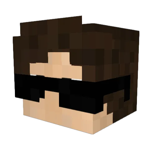 geladeira_ Minecraft avatar head, 3D render