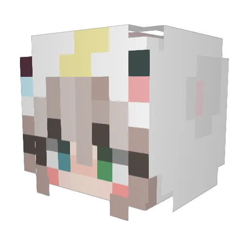 gelan6 Minecraft avatar head, 3D render