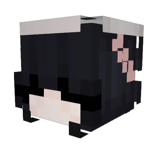 gelatinuous Minecraft avatar head, 3D render