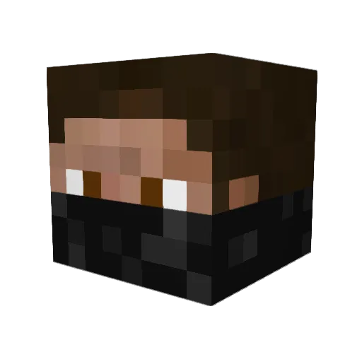 gelato_boy Minecraft avatar head, 3D render