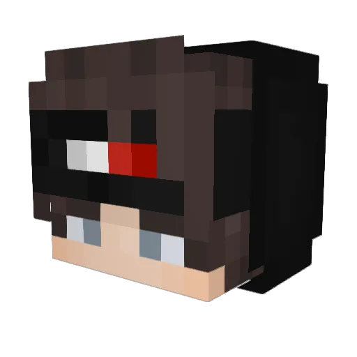 gelbfrucht Minecraft avatar head, 3D render
